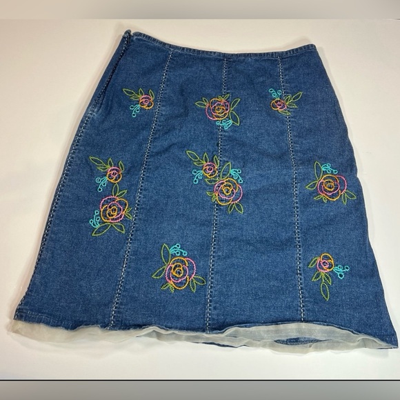 Flower denim skirt - Picture 4 of 5